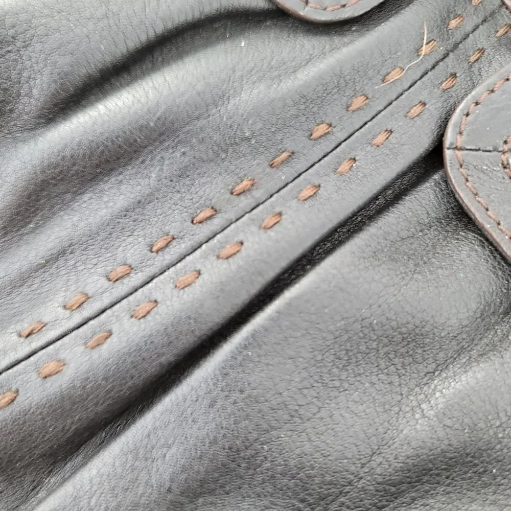 Cole haan large hobo bag dark brown